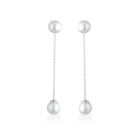 Cultured pearl earrings in 18kt gold Ø 5-5.5 mm