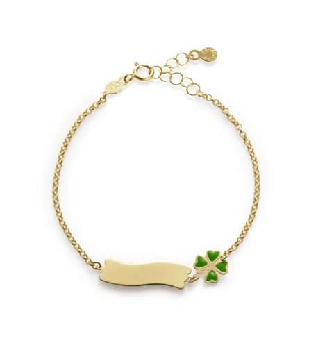 Bracciale leBebé PMG027-B Fortuna quadrifoglio oro giallo 9kt