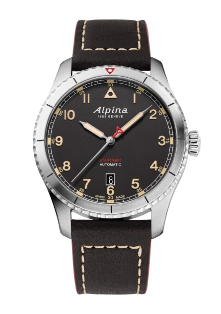 Alpina Startimer Pilot Automatic 41 mm quadrante nero | Ref. AL-525BBG4S26