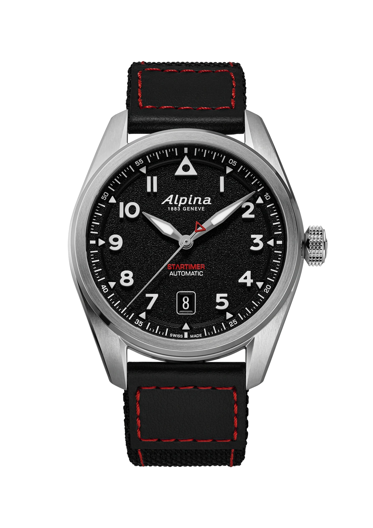 Alpina Startimer Pilot Automatic 40 mm quadrante nero | Ref. AL-525BW4S36