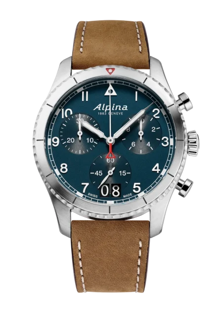 Alpina Startimer Pilot Quartz Chronograph Big Date 41 mm blue dial | Ref. AL-372NW4S26