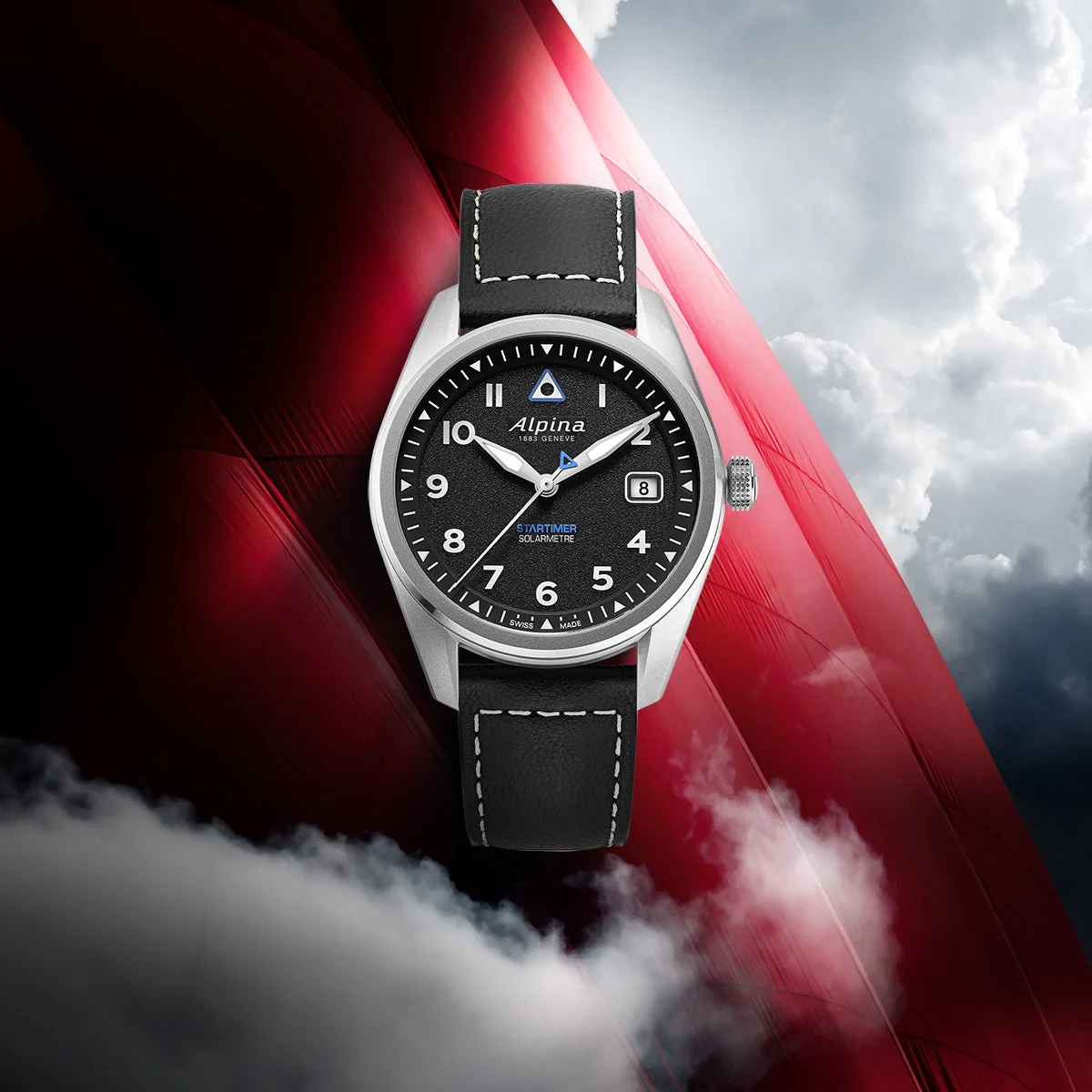 Orologio da pilota Alpina Startimer Pilot con quadrante leggibile e numeri grandi